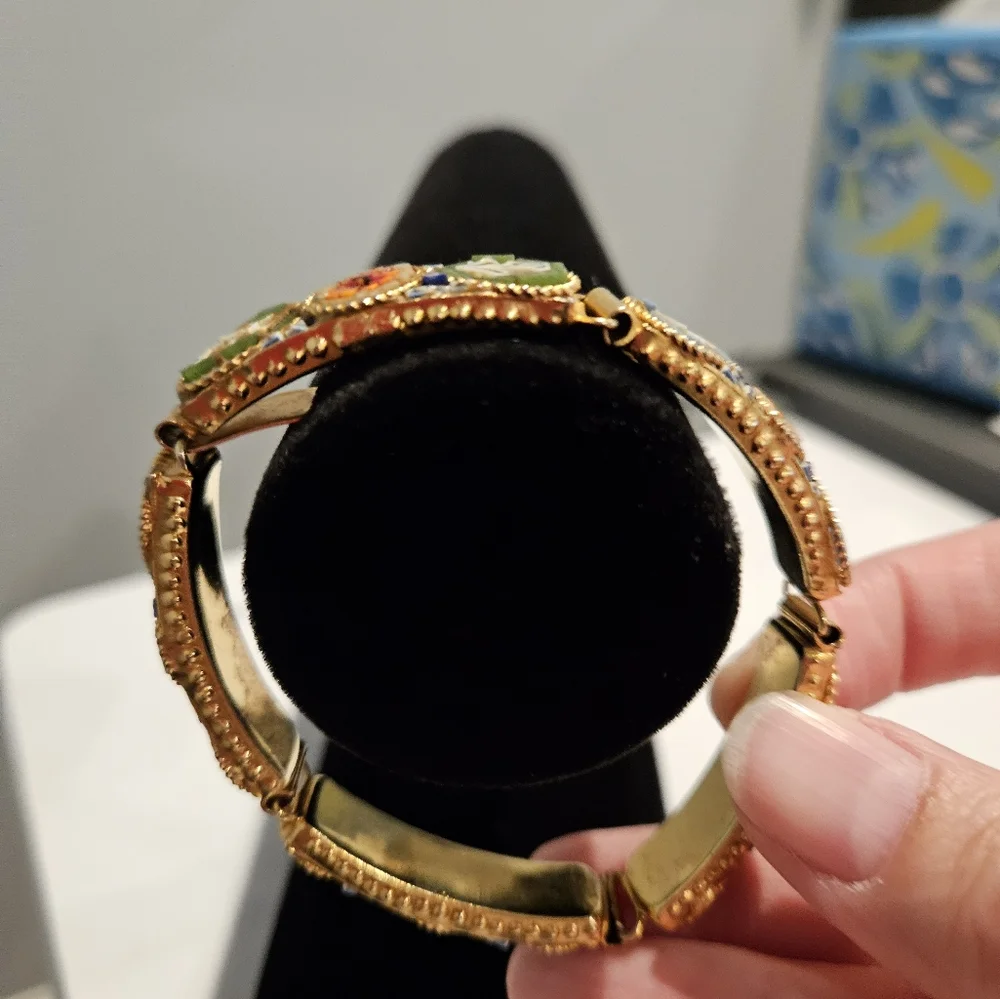 Vintage Italian Micro Mosaic Panel bracelet - Picture 6 of 9